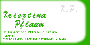 krisztina pflaum business card